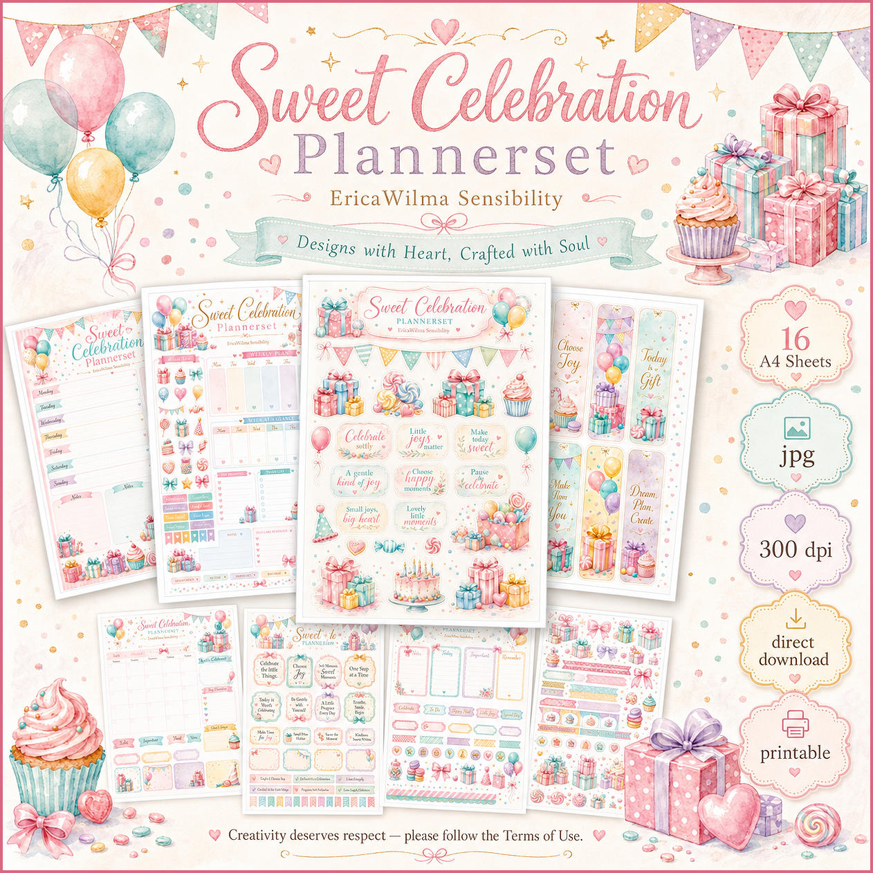 (image for) EW A! Plannerset Sweet Celebration
